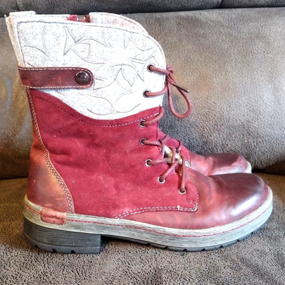 Jambu jbu encore leather hemlock lace up combat dress boot women’s 7M